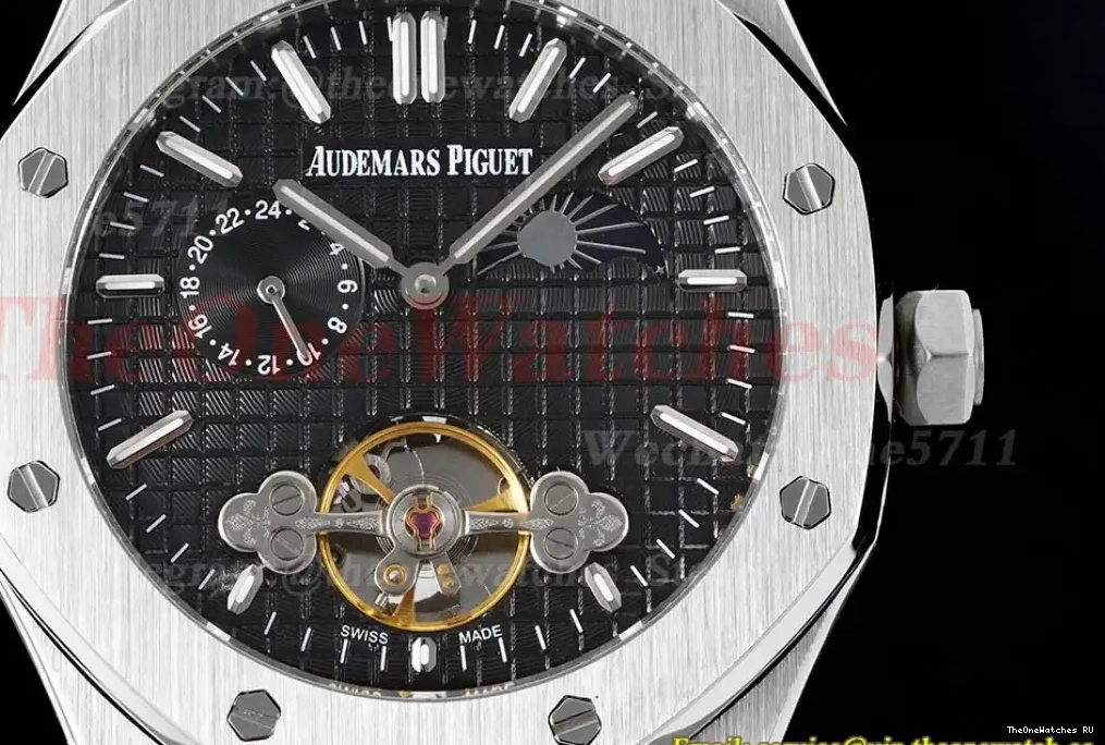 Fake A23J(Erotic) SS SS Oak tourbillon Stk Black Royal ABF 0507